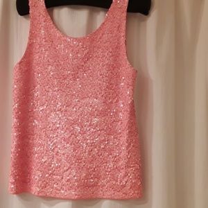 Sequin knit tank